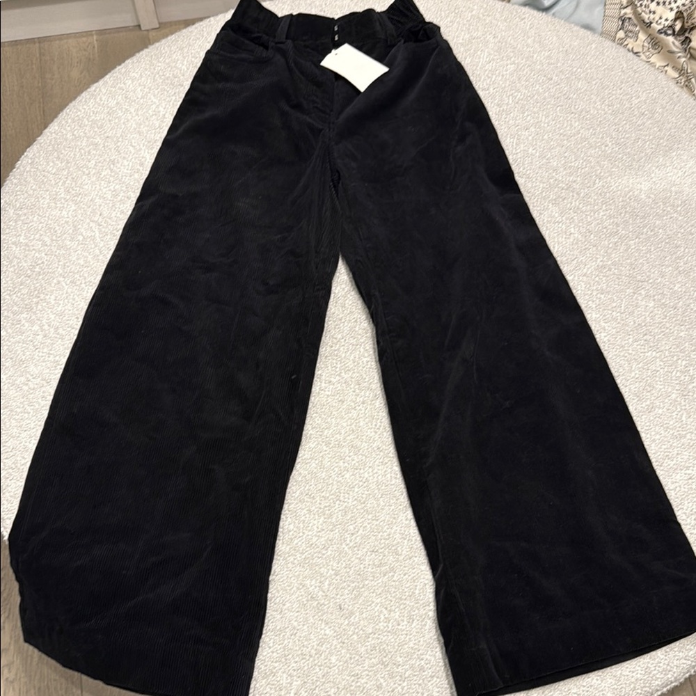 COS Black Wide Leg Pants corduroy new with tags size 4